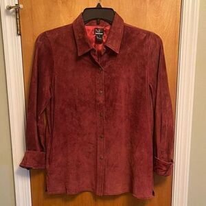 New Frontier Suede Shacket Sz M